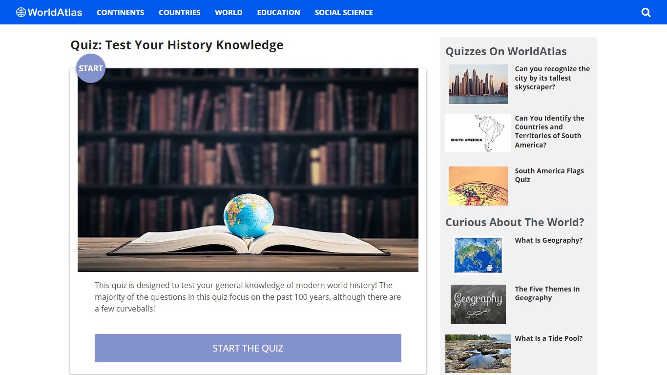 Quiz: Test Your History Knowledge - WorldAtlas.com